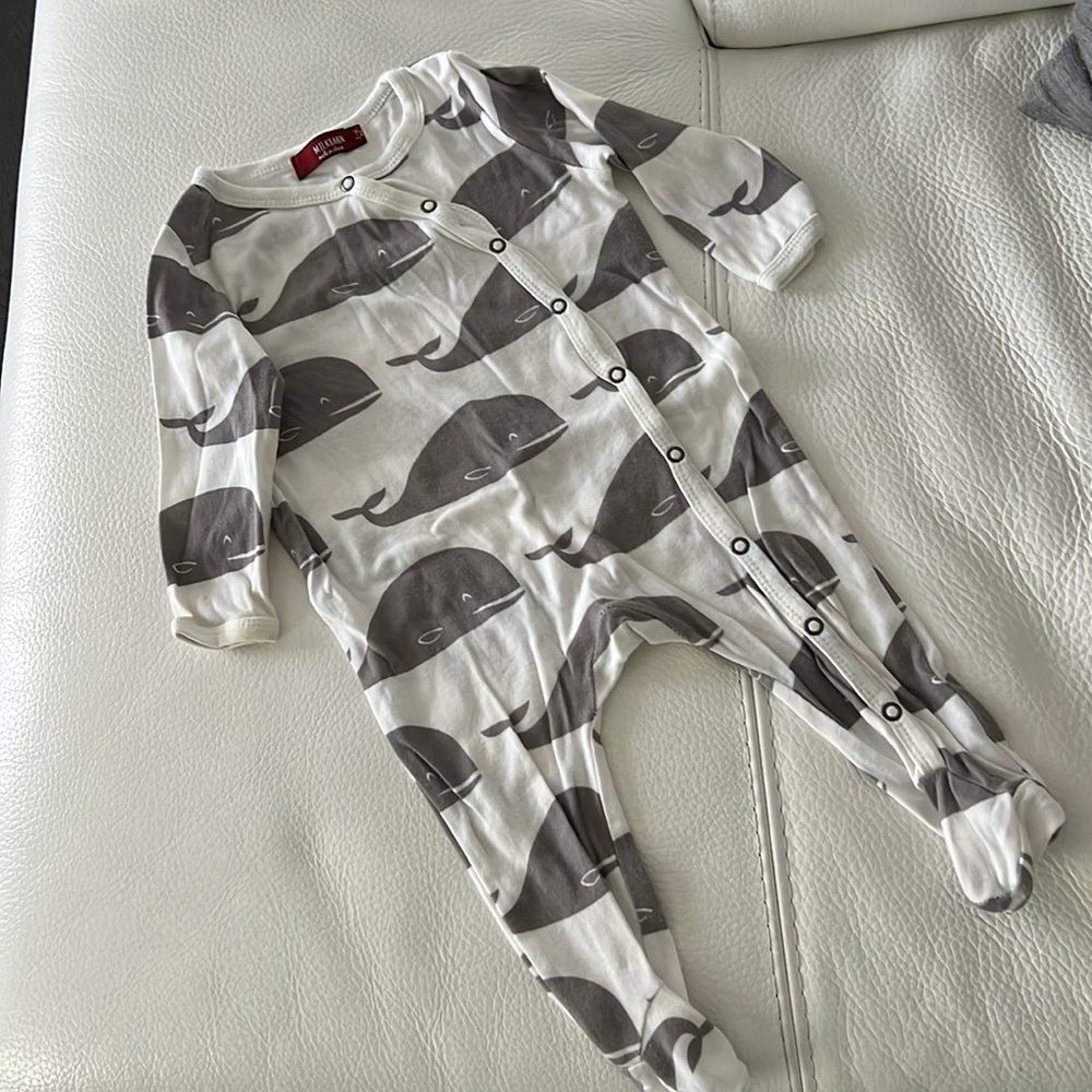 Milk barn footie snap pajamas